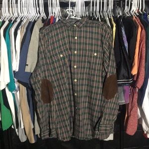 Ralph Lauren Suede Elbow Flannel (Xl)